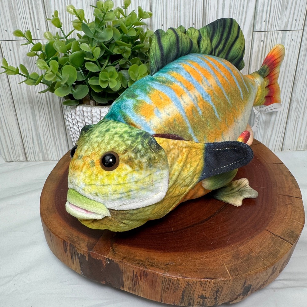 Bass Pro Shops Bluegill Blue Gill Fish Stuffed Plush 14" 2024 Inch 12003457